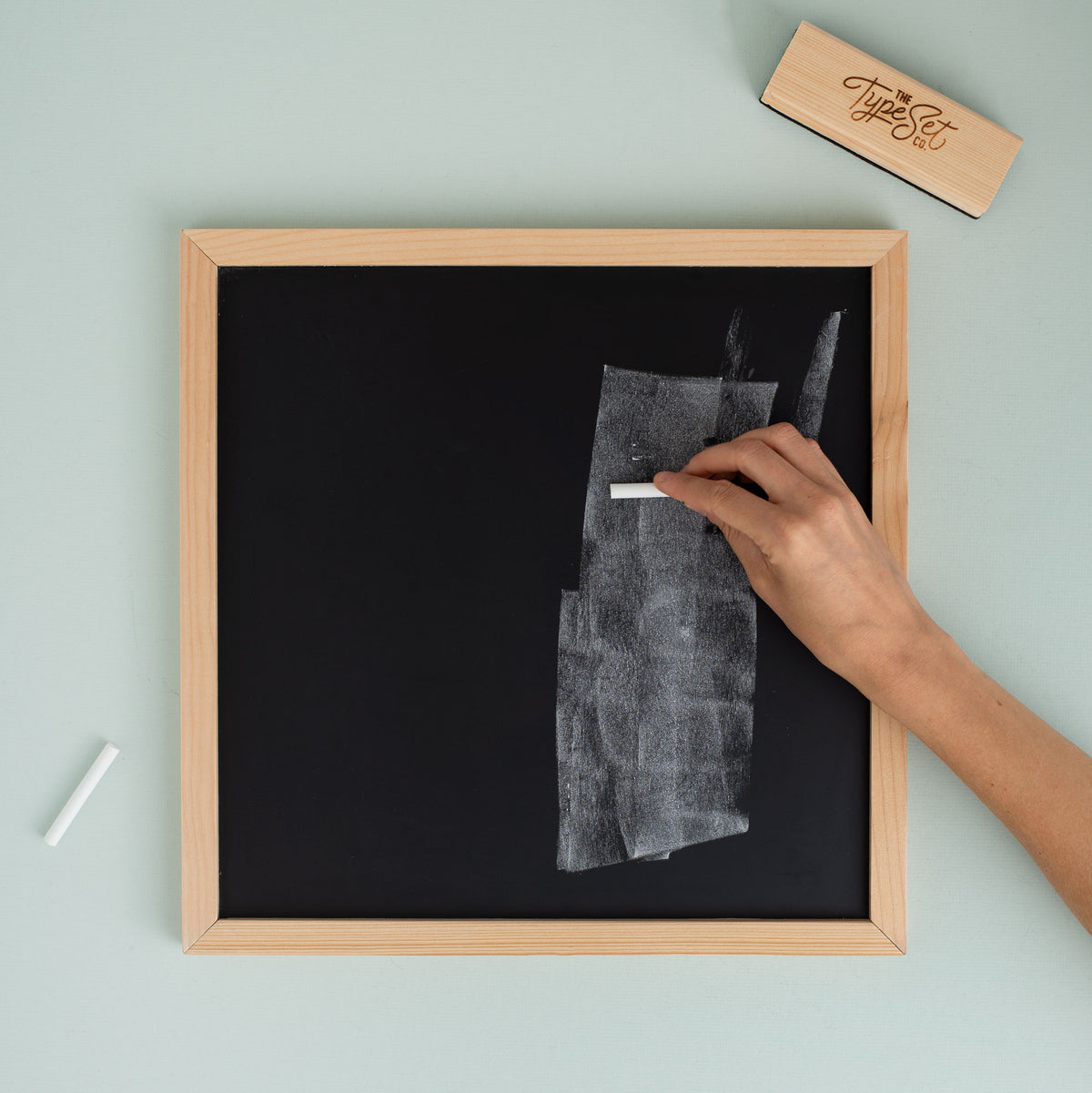 How to season a chalkboard by The Type Set Co.