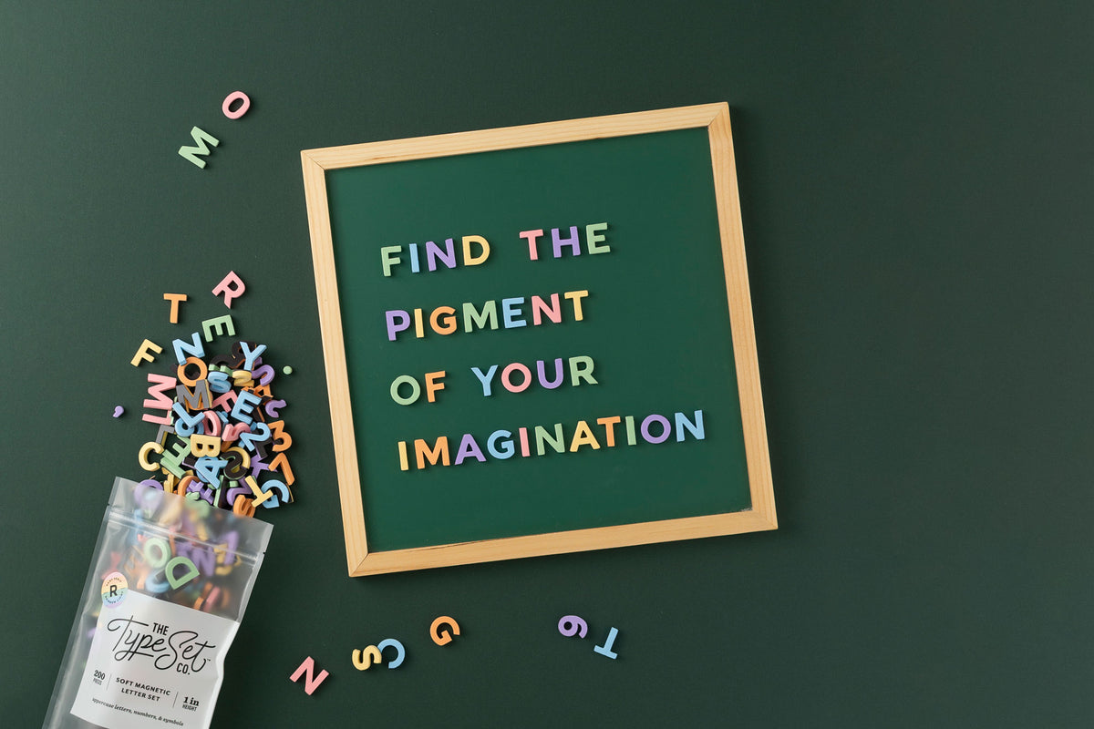 Pastel Rainbow Magnetic Letters from The Type Set Co.