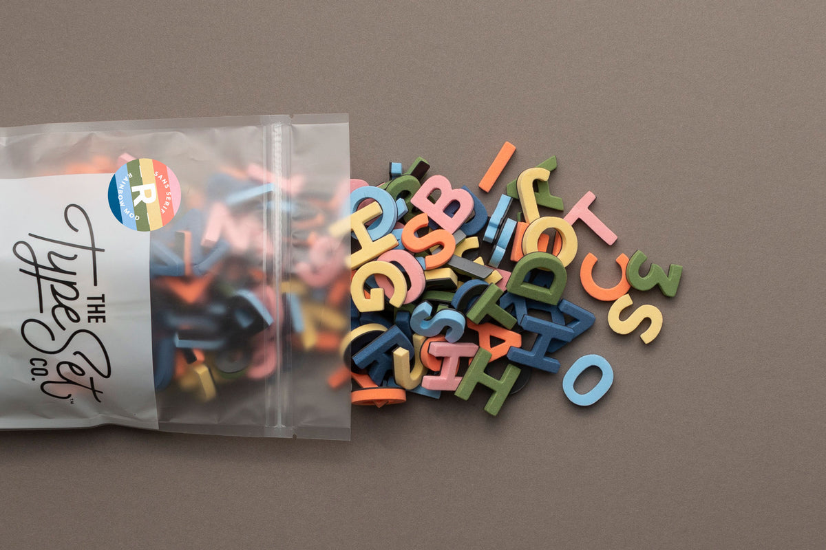 Vintage Modern Rainbow Magnetic Letters