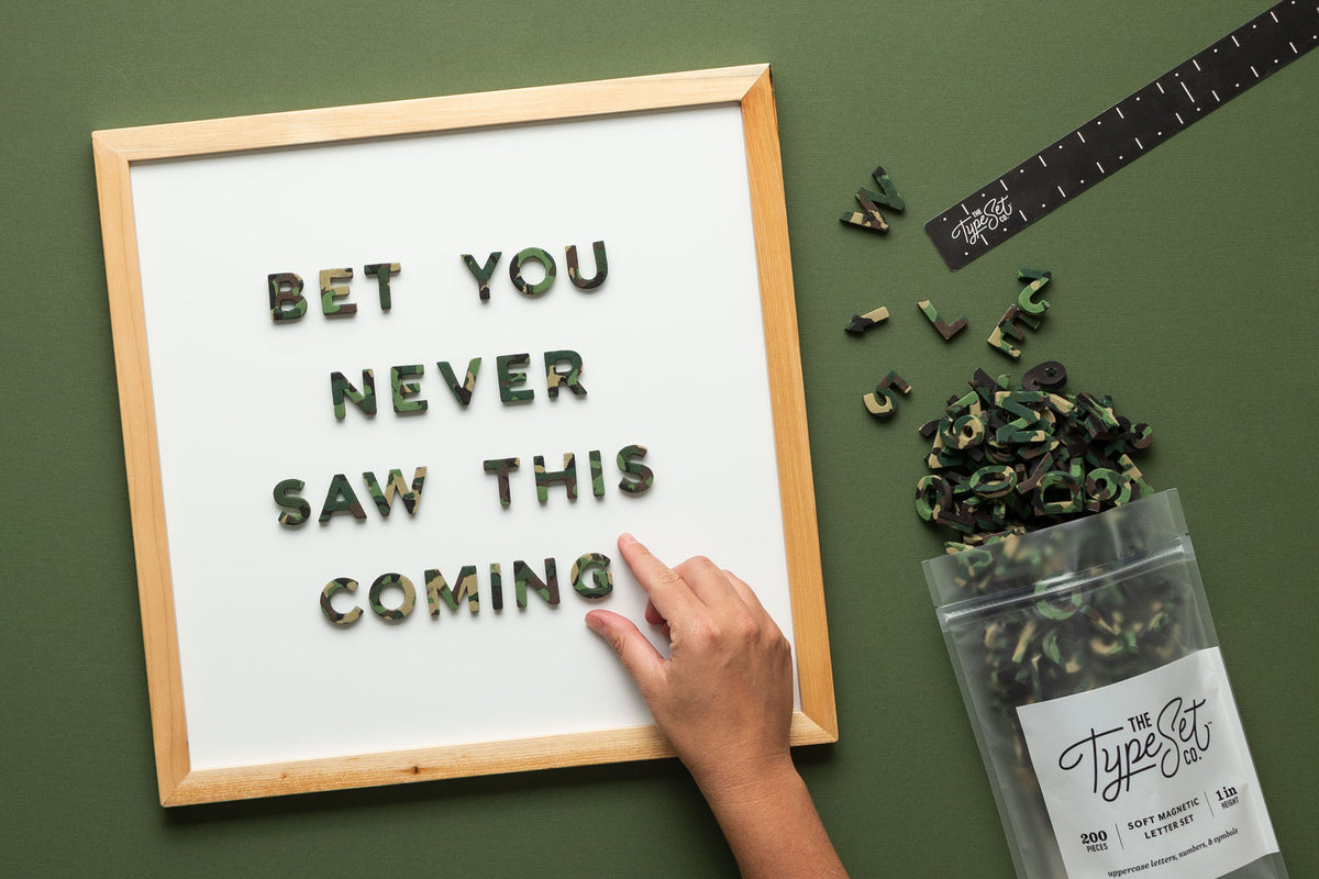 Camouflage Letter Magnets