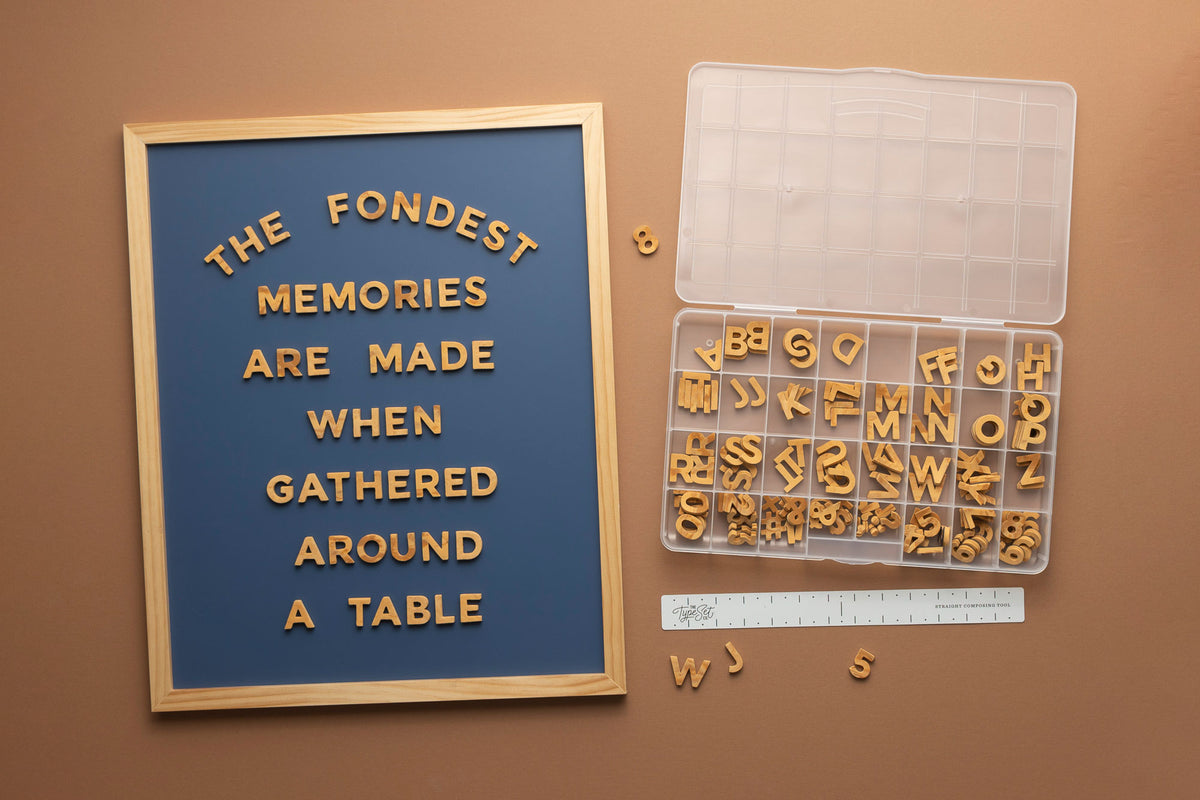 Warm Faux Wood Alphabet Magnets