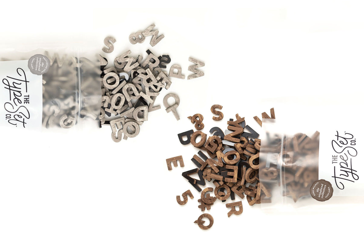 New Foamy, Faux Wood Alphabet Magnets