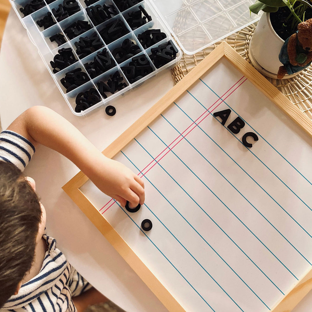 1" Inky Black Magnetic Letters & Numbers