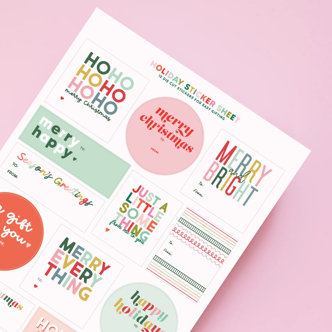 Gift Tag Sticker Sheet FINAL SALE