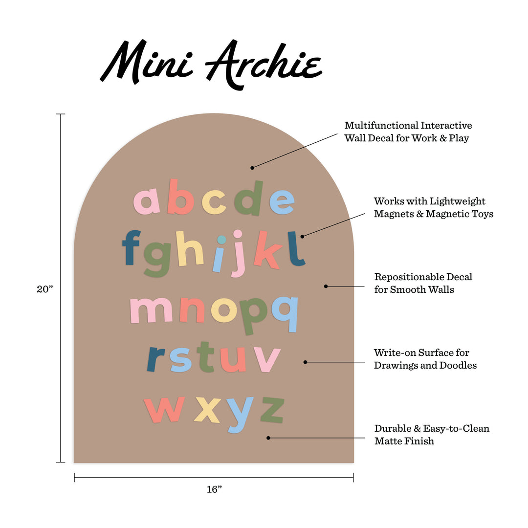 Mini Arch Magnetic Wall Decal in Maple Latte
