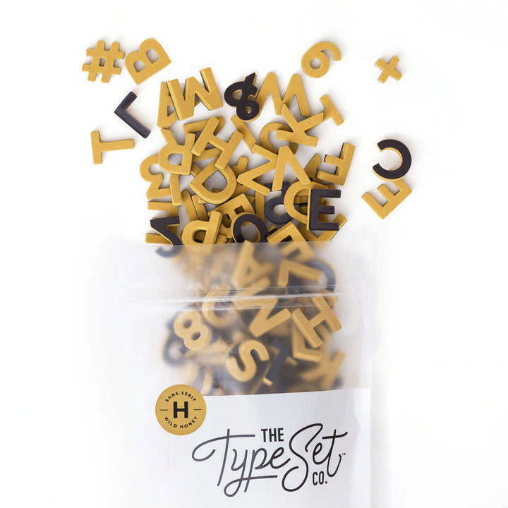 1" Wild Honey Magnetic Letters & Numbers