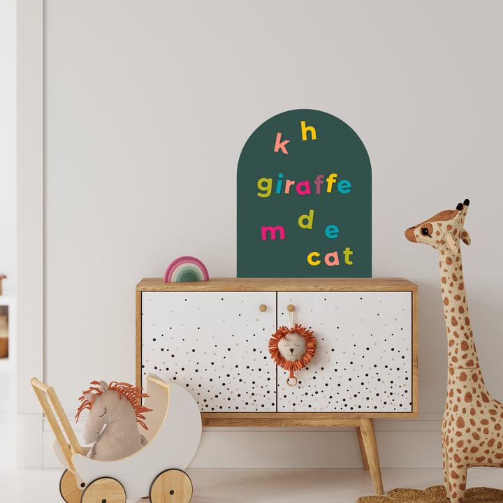 Mini Arch Magnetic Wall Decal in Hunter Green