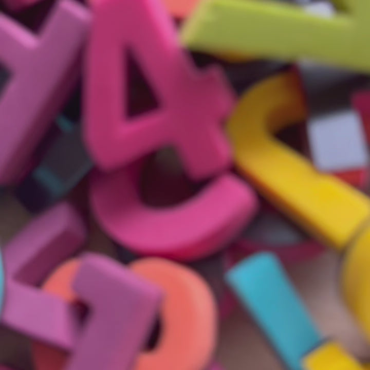 1" Rainbow Pop Magnetic Letters & Numbers