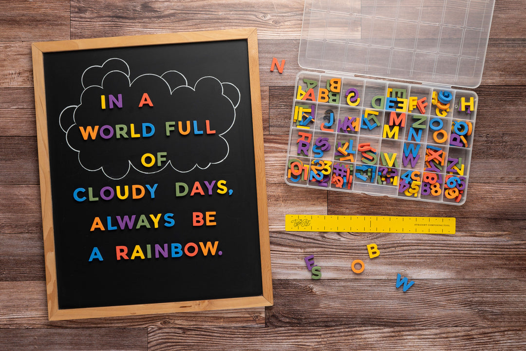 17 Colorful Rainbow Letter Board Quote Ideas