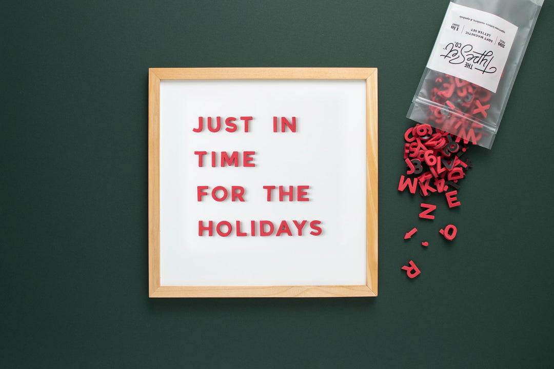 Holiday Perfect Red Magnetic Letters from The Type Set Co.