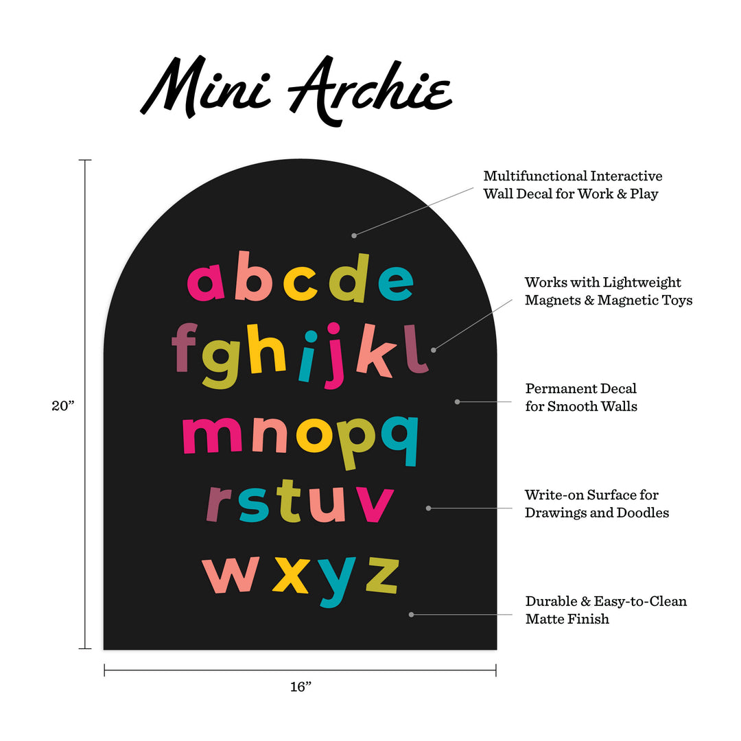 Mini Arch Magnetic Wall Decal in Inky Black