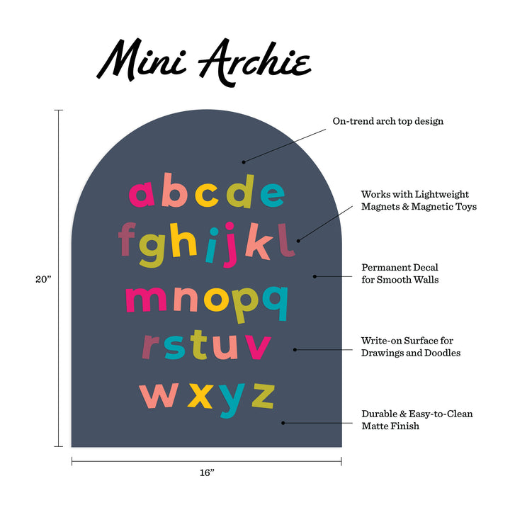 Mini Arch Magnetic Wall Decal in Blue Slate