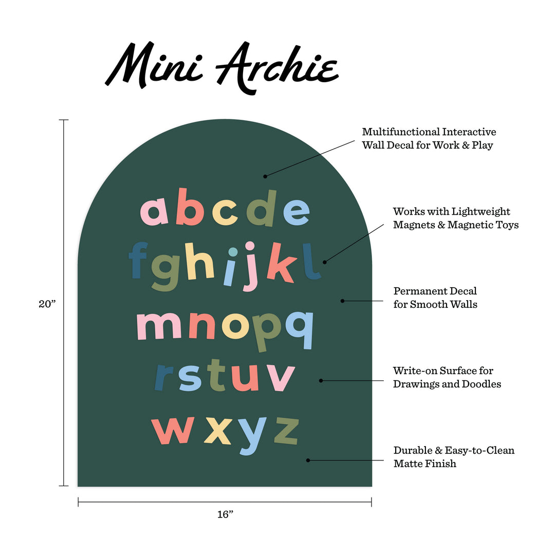 Mini Arch Magnetic Wall Decal in Hunter Green