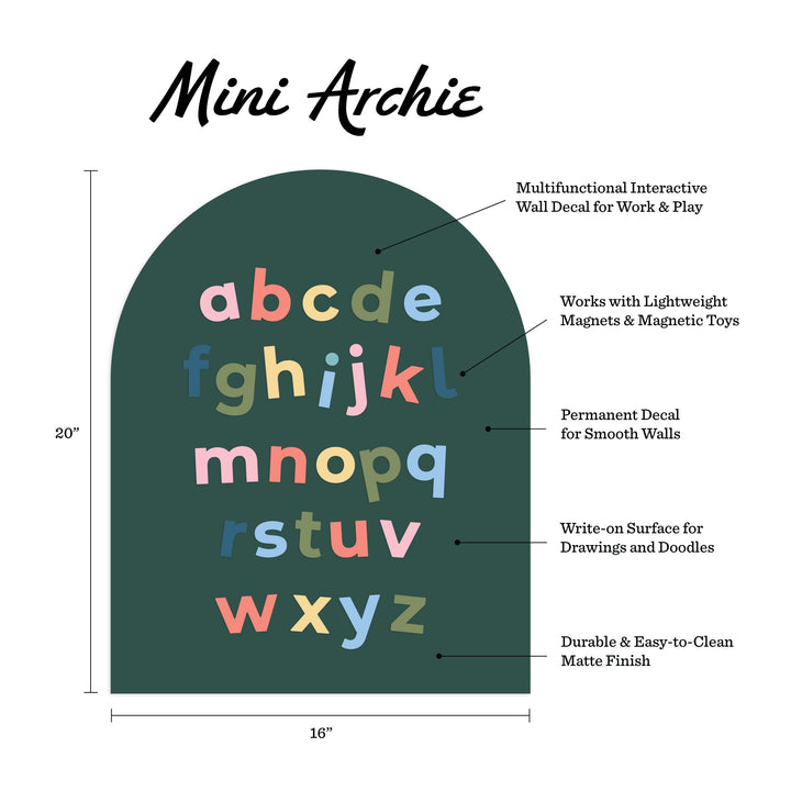 Mini Arch Magnetic Wall Decal in Hunter Green