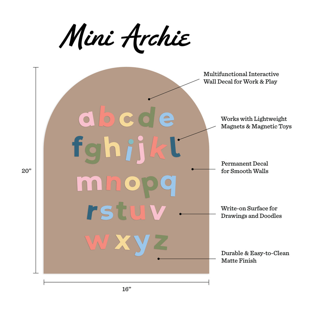 Mini Arch Magnetic Wall Decal in Maple Latte