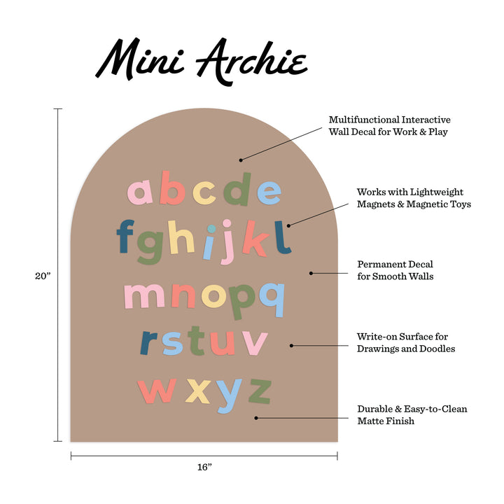 Mini Arch Magnetic Wall Decal in Maple Latte