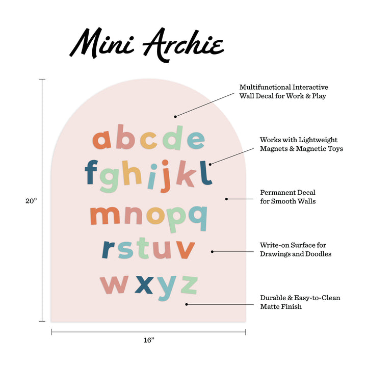 Mini Arch Magnetic Wall Decal in Ballet Blush