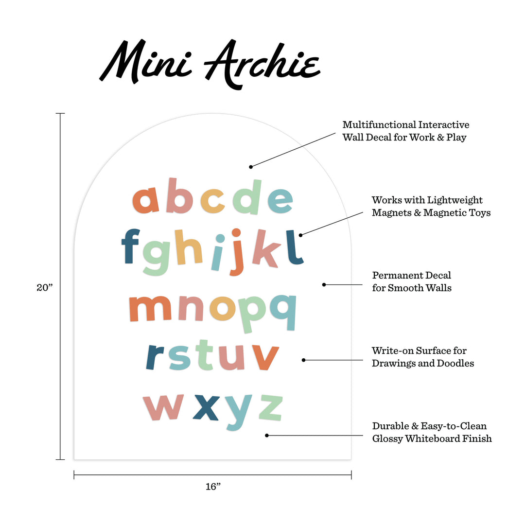 Mini Arch Magnetic Wall Decal in Paper White