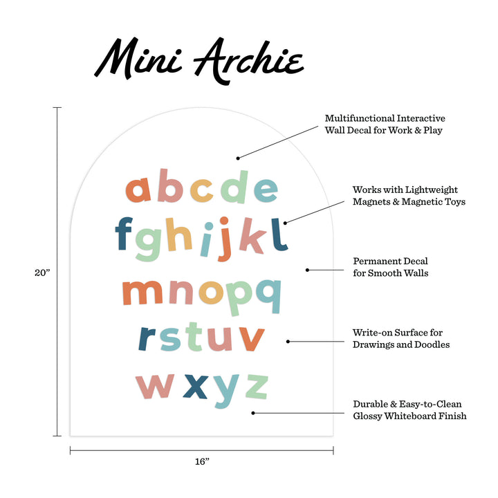 Mini Arch Magnetic Wall Decal in Paper White