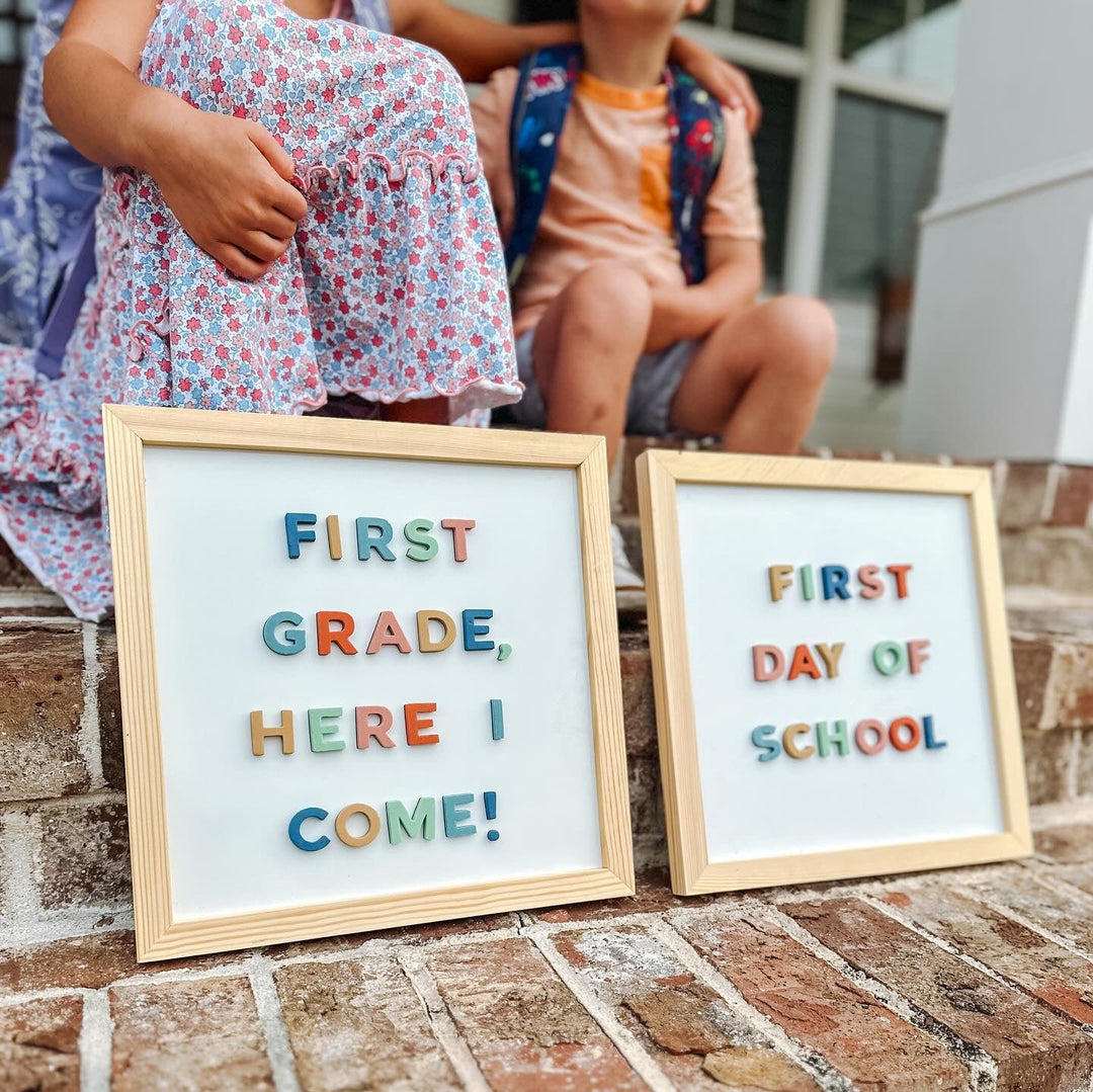 Sibling Back-to-School Bundle with 1" & 2" Letters