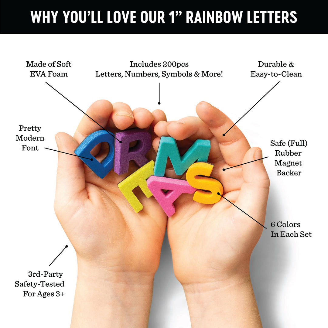 1" Rainbow Story Magnetic Letters & Numbers • TTSC x Readers to Dreamers Collab