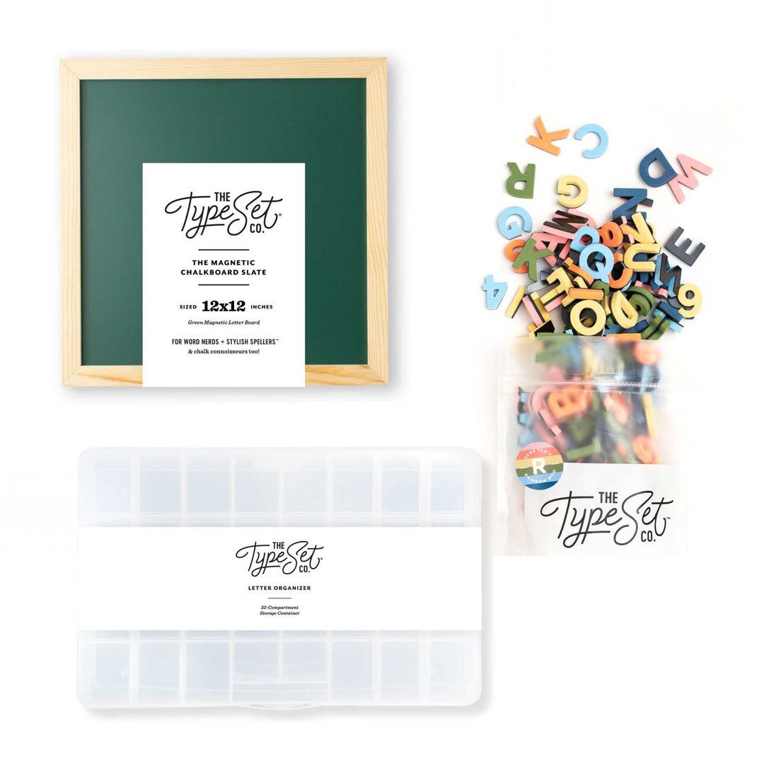 Back to Old School Magnetic Letter Board Bundle