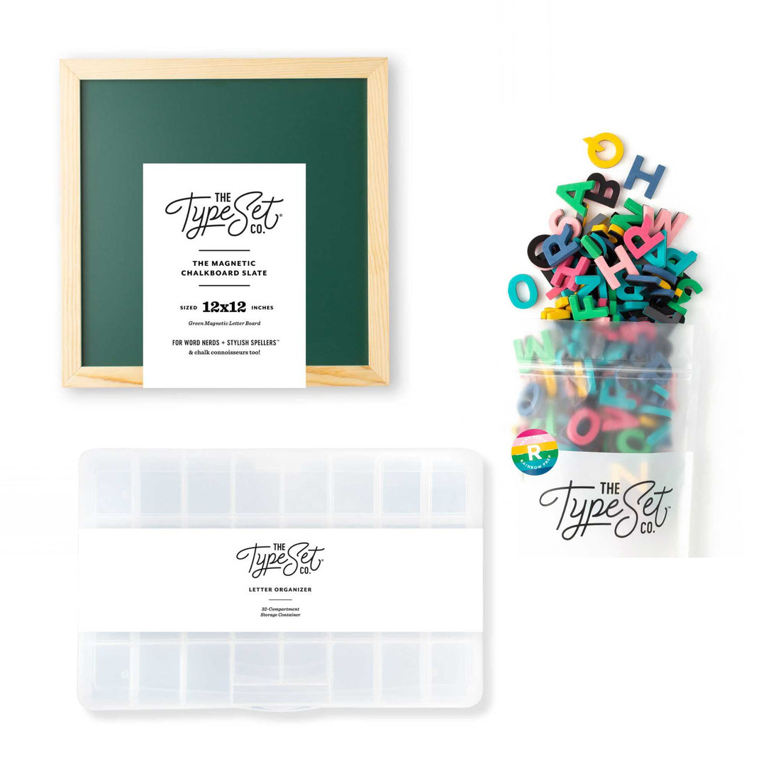 Back to Old School Magnetic Letter Board Bundle