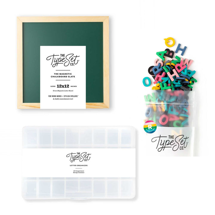 Back to Old School Magnetic Letter Board Bundle