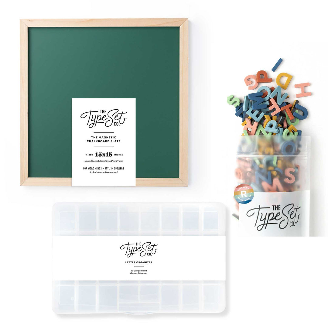 Back to Old School Magnetic Letter Board Bundle