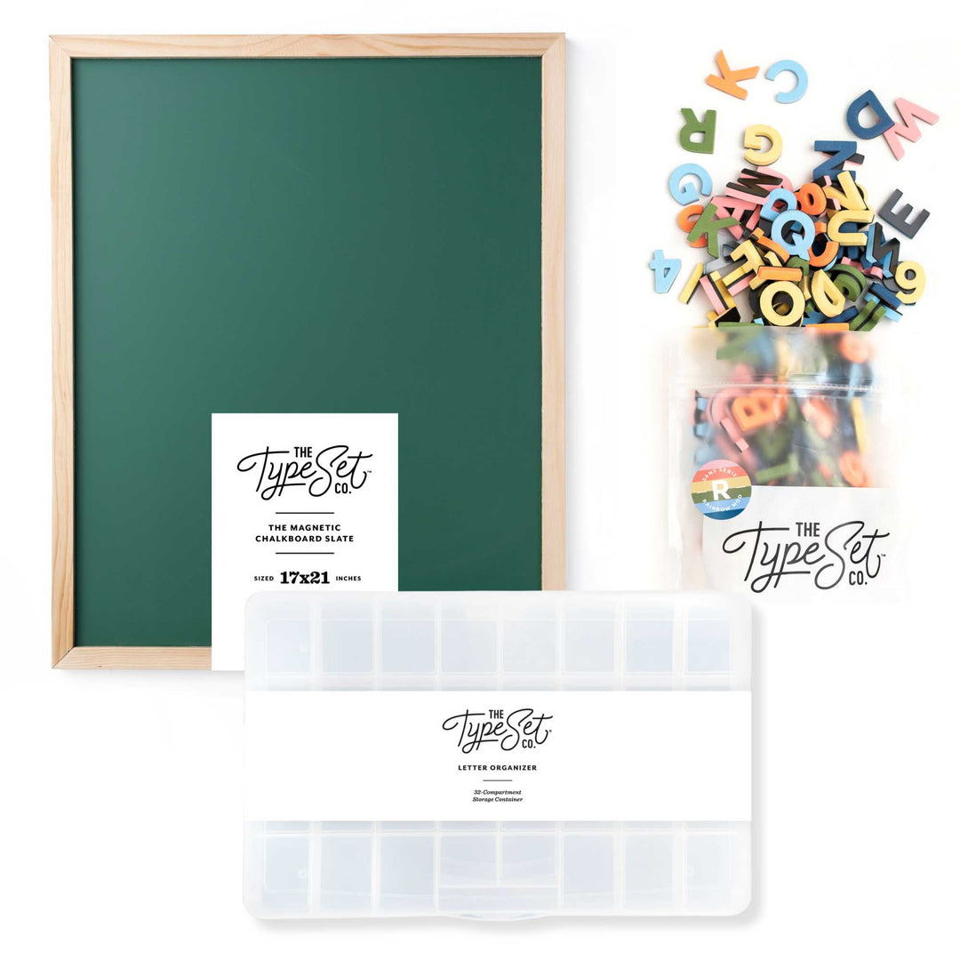 Back to Old School Magnetic Letter Board Bundle