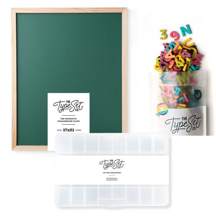 Back to Old School Magnetic Letter Board Bundle