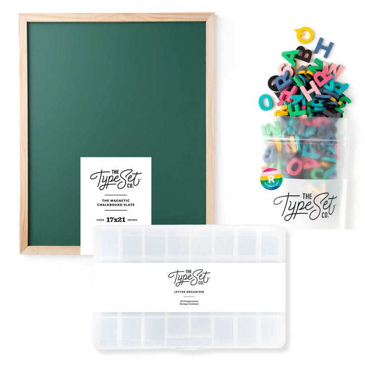 Back to Old School Magnetic Letter Board Bundle