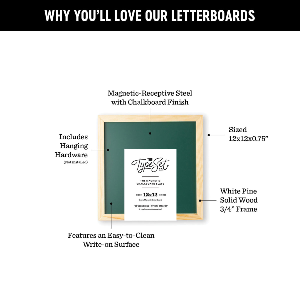 12x12 Green Magnetic Chalkboard