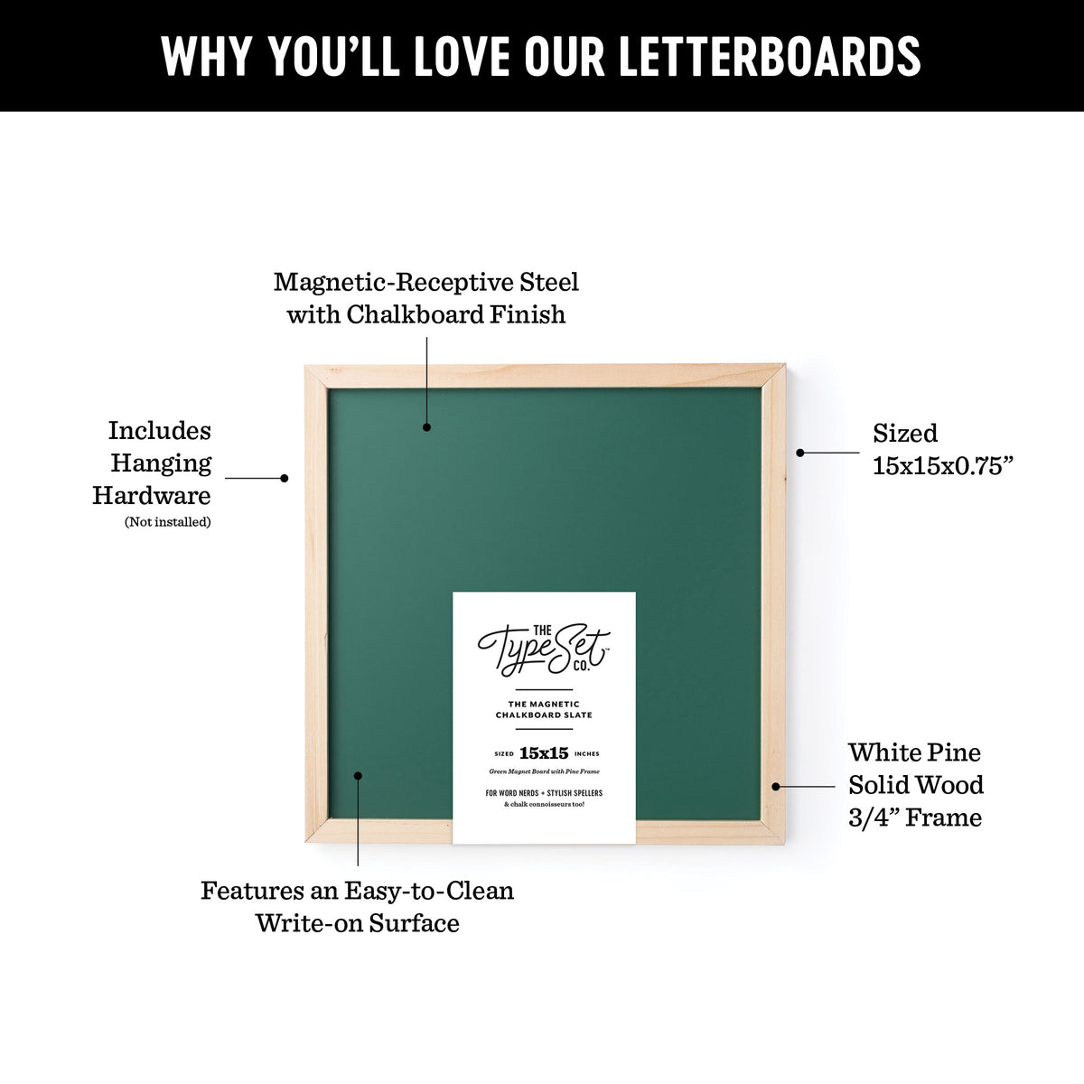 15x15 Green Magnetic Chalkboard