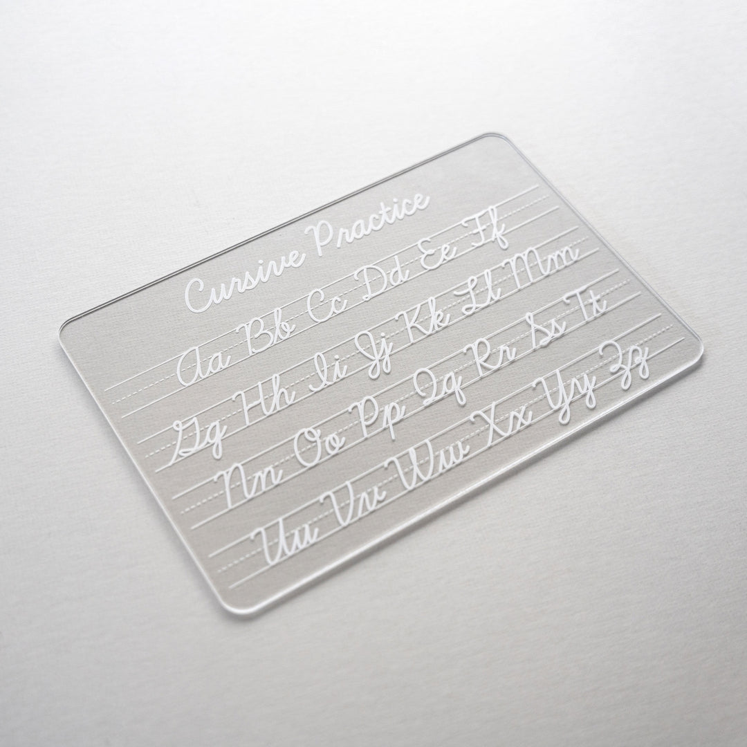 Acrylic Dry-Erase Cursive Tracing Practice Board – The Type Set Co.