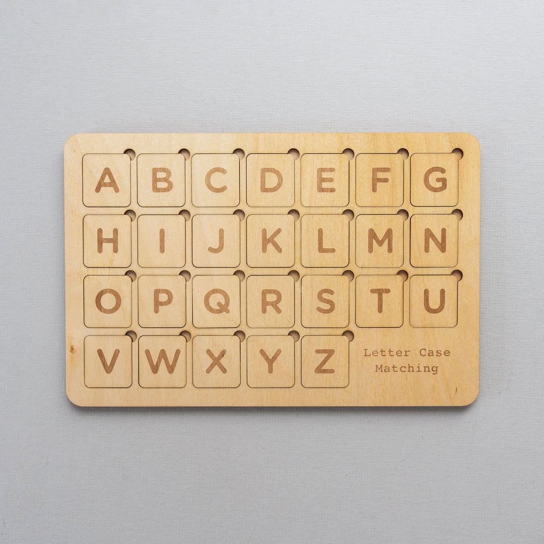 Wooden Letter Case Matching Game Puzzle