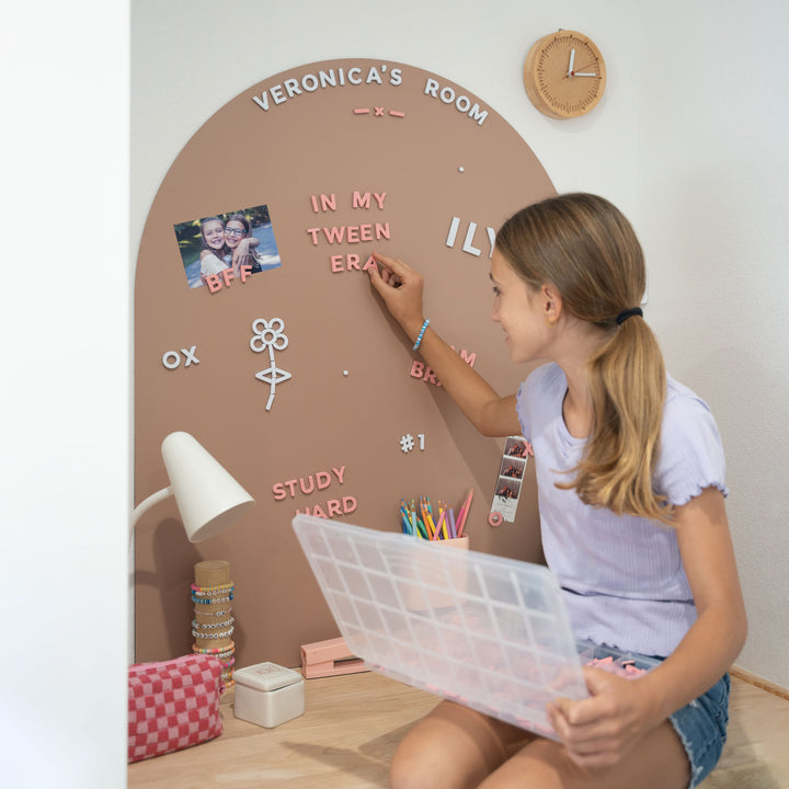 1" Rose Quartz Magnetic Letters & Numbers