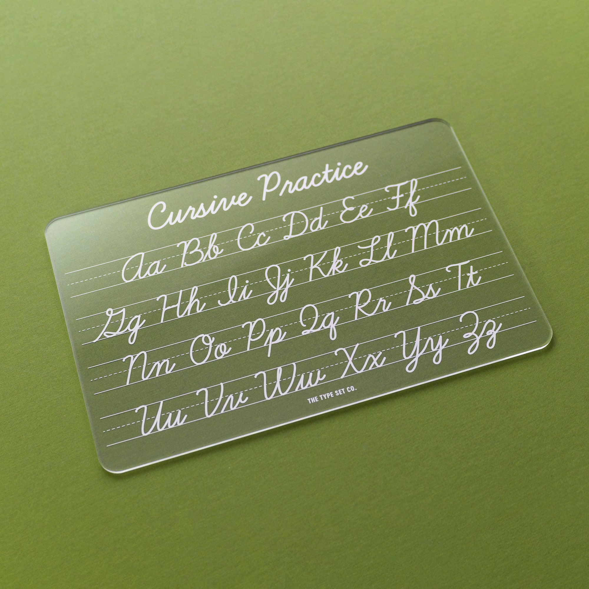 Acrylic Dry-Erase Cursive Tracing Practice Board – The Type Set Co.