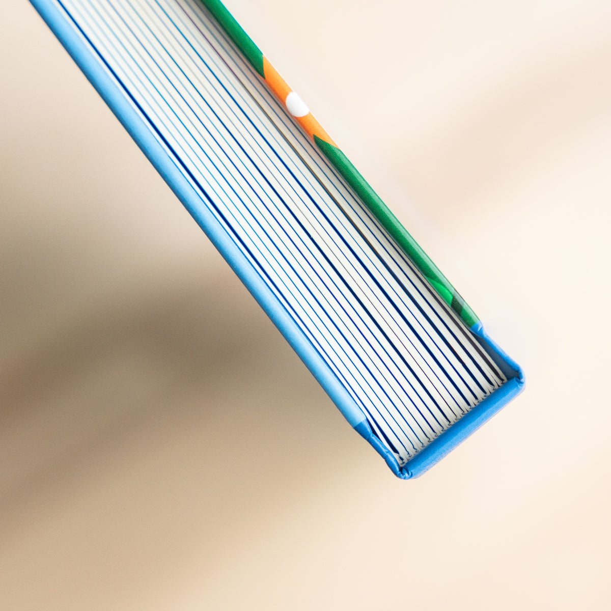 Close-up of children's book showing thick, high-quality pages and cover