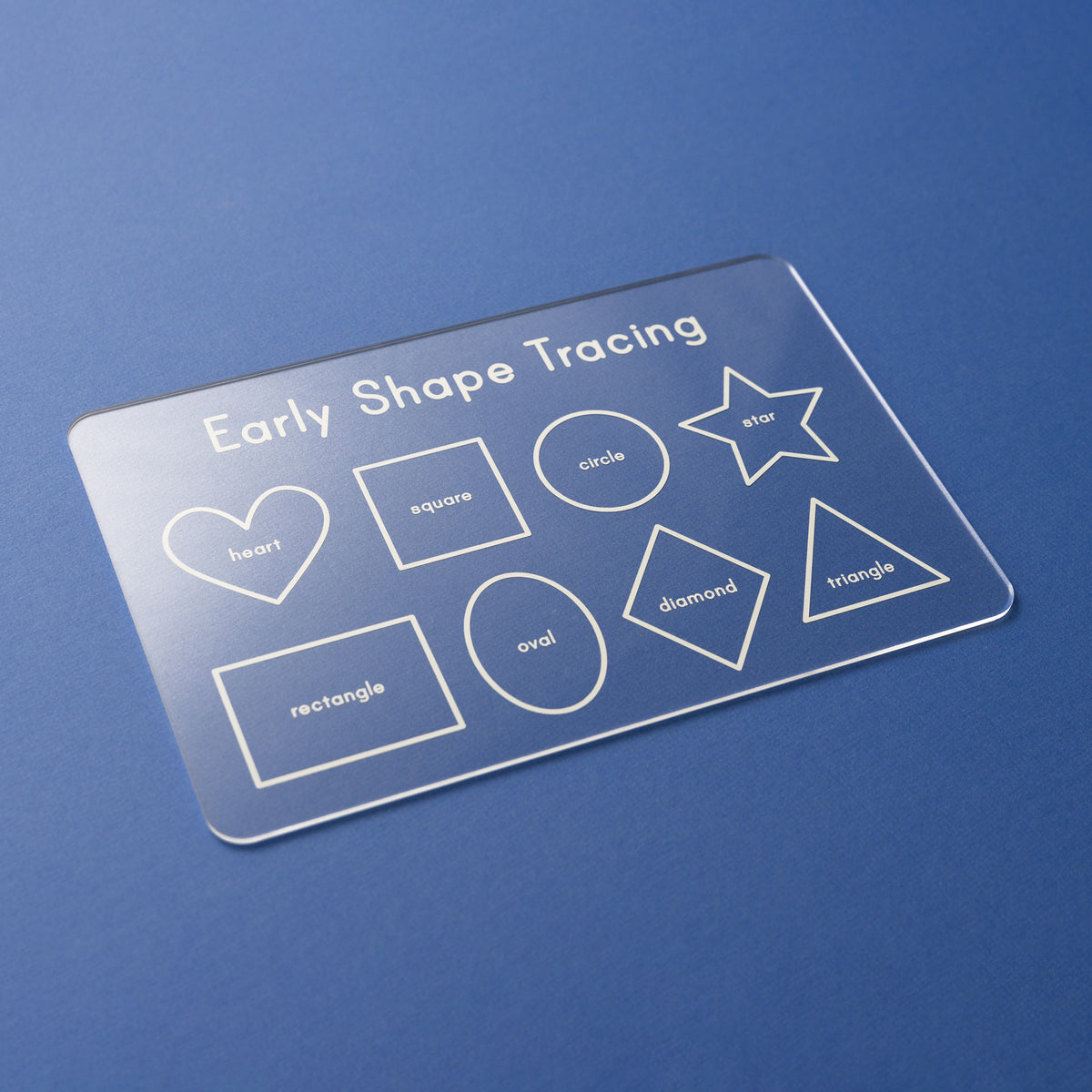 Early Shapes Tracing Boards on blue background