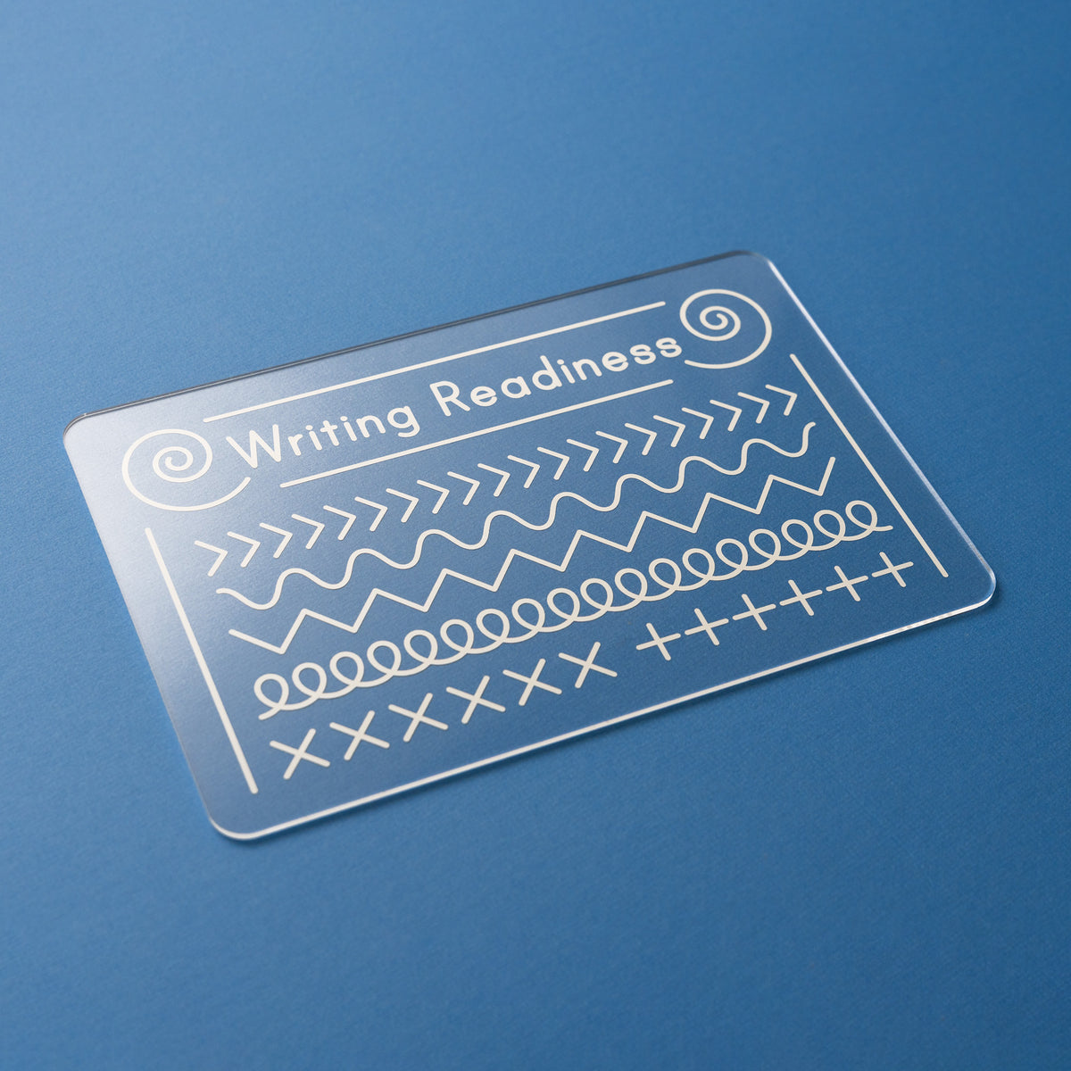 Writing Readiness Tracing Boards on blue background
