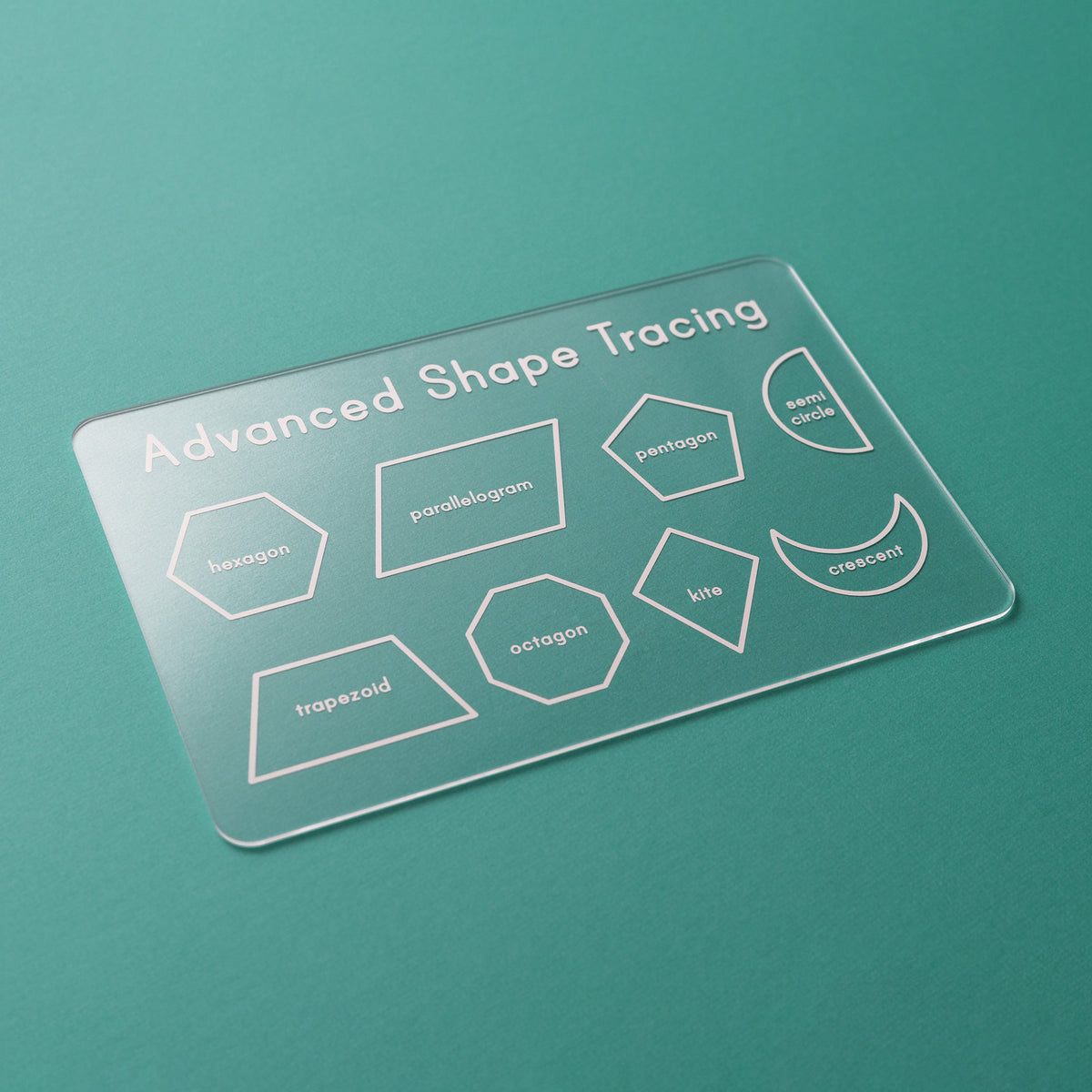 Advanced Shapes Tracing Boards on teal background