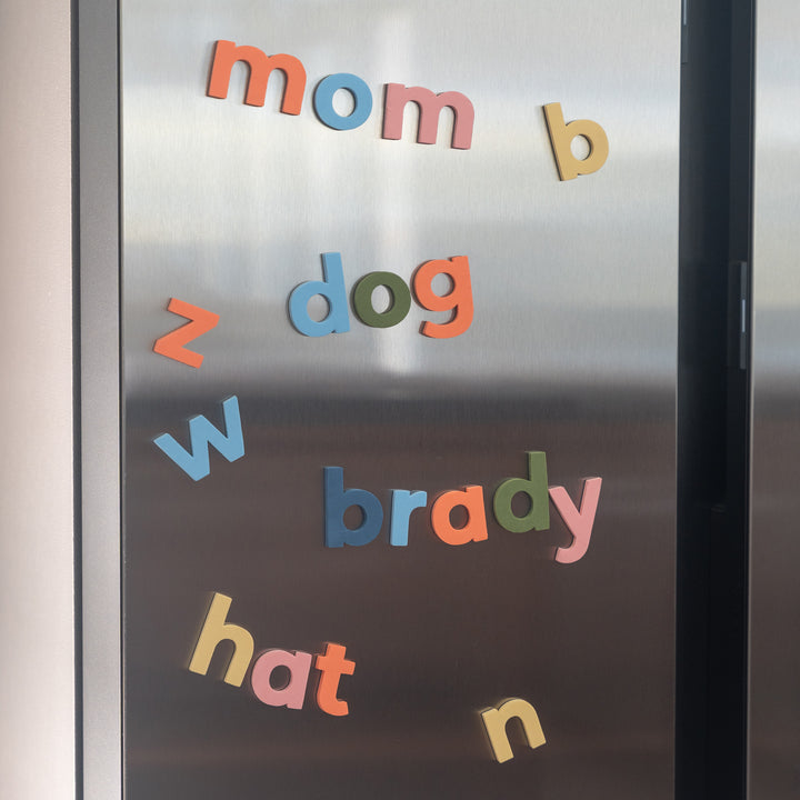 2" 75pc Rainbow Mod Lowercase Magnetic Letters