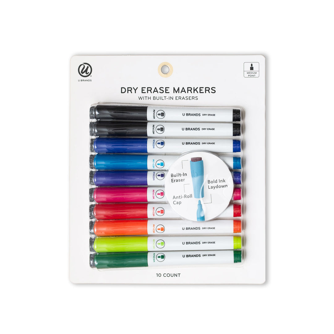 10-pc Medium Tip Dry-Erase Markers