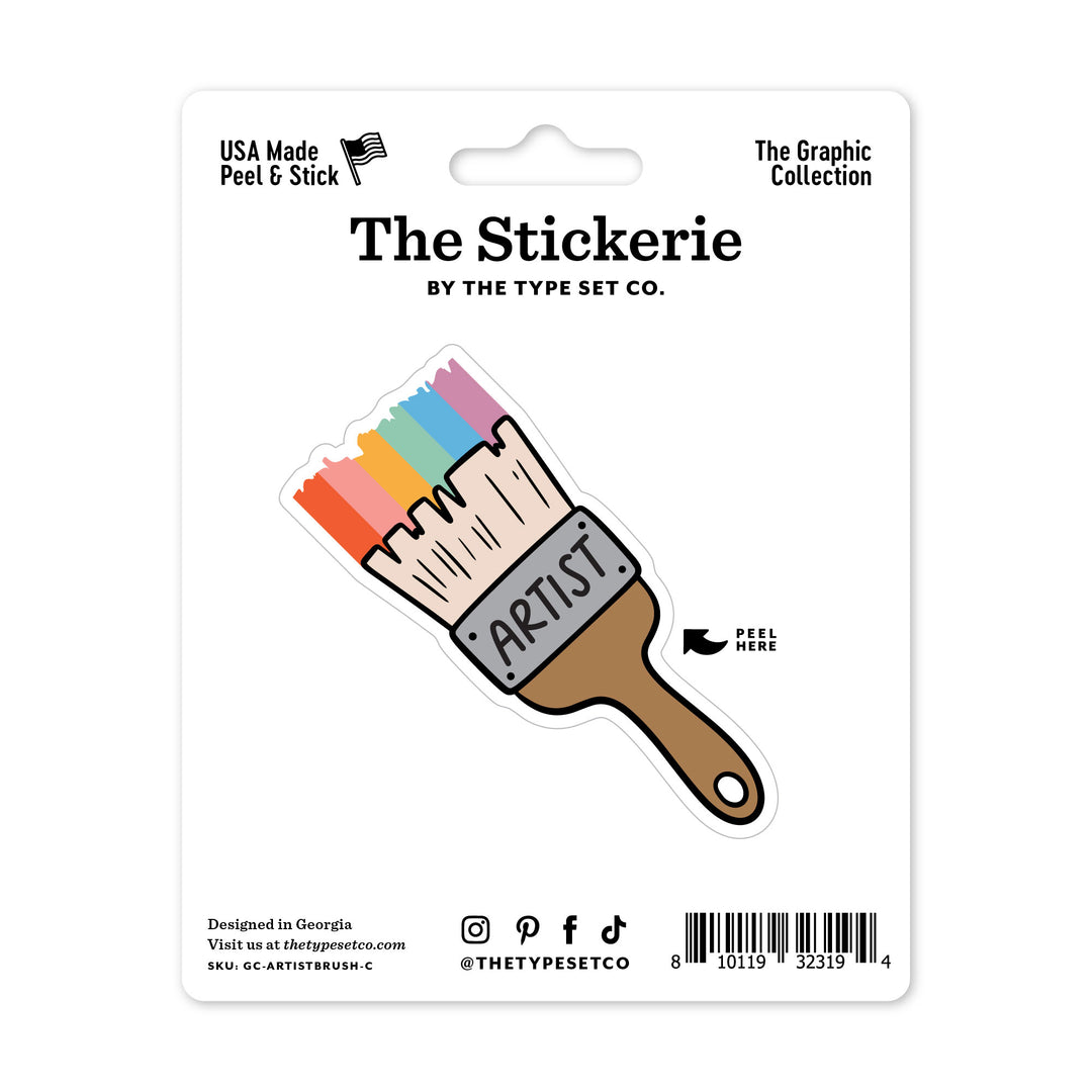 Artist Paintbrush Sticker