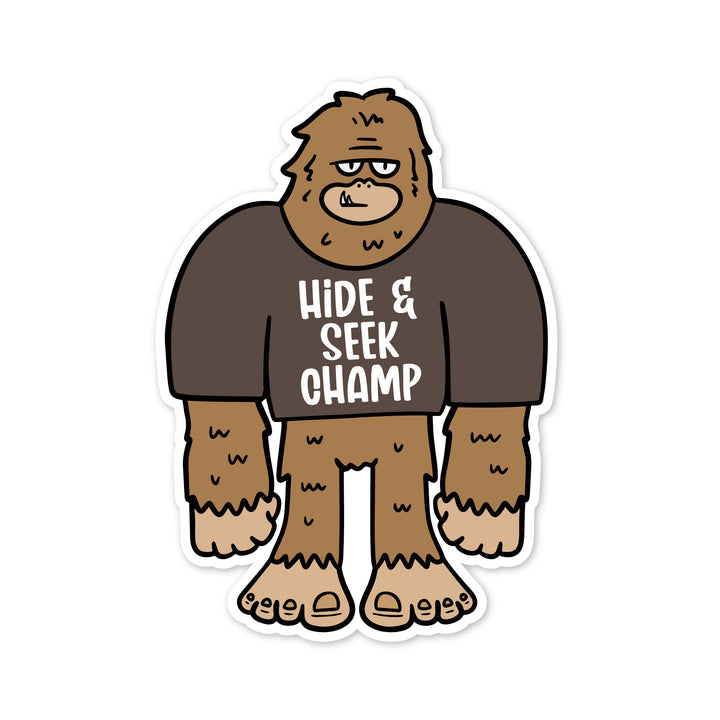 Hide & Seek Champ Bigfoot Sticker