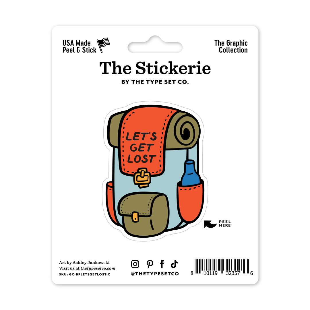 Let's get Lost Backpacking Sticker