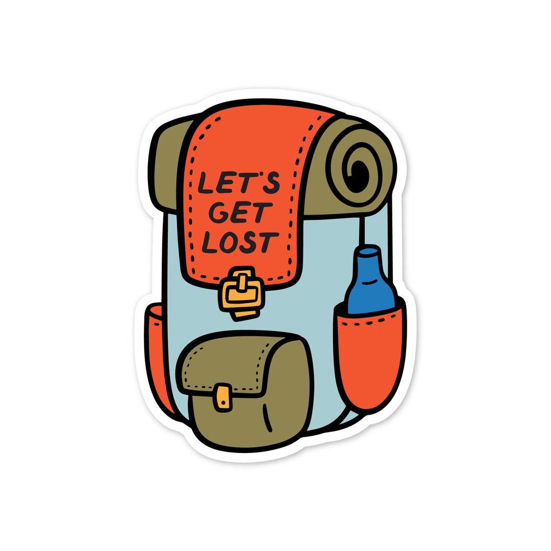 Let's get Lost Backpacking Sticker