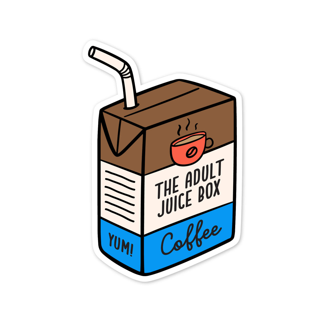 Coffee: The Adult Juice Box Sticker