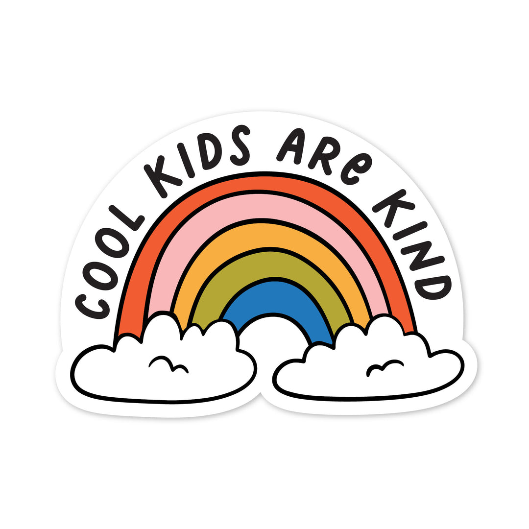 Cool kids are kind Rainbow Sticker
